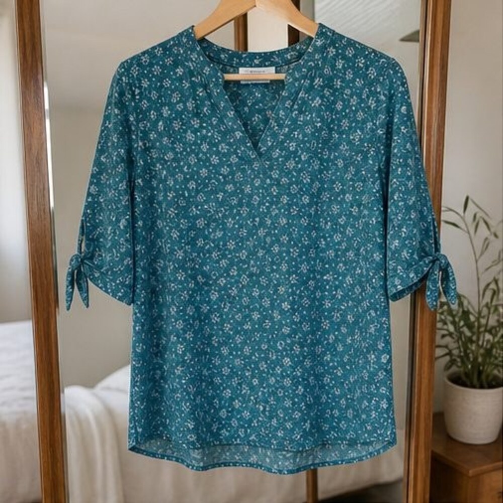 Olive V Neck Top